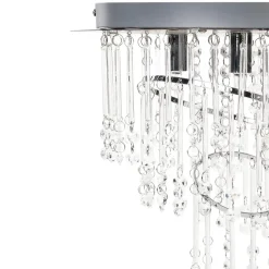 Beliani ESMELLE - Kroonluchter - Zilver - ⌀ 35 cm - Kristal Sale