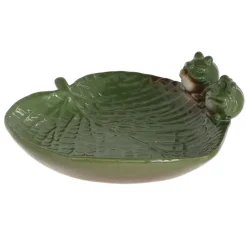 Esschert Design Vogelbad/voederschaal - blad - steen - ca. D23 cm Sale