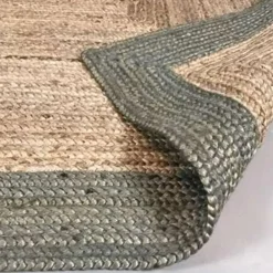 Eva Interior Eva Interieur Vloerkleed Jute - Naturel/Groen - 140x190 Hot