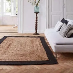 Eva Interior Eva Interieur Vloerkleed Jute - Naturel/Antraciet - 160x230 Hot