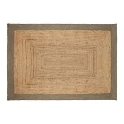 Eva Interior Eva Interieur Vloerkleed Jute - Naturel/Groen - 190x290 Clearance