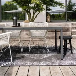 Eva Interior Buiten vloerkleed - Sage- Zwart - 200x290 cm Sale