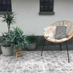 Eva Interior Buiten vloerkleed - Frost - Grijs/Wit- 200x290 cm Clearance