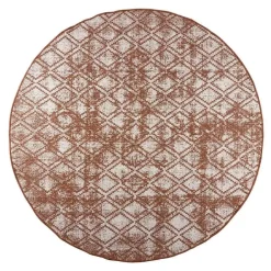 Eva Interior Buitenkleed Rond Frost - Roest - dubbelzijdig 200cm Sale