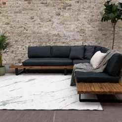 Eva Interior Buitenkleed Marble grijs/wit - 290 x 200 cm Outlet