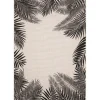 Eva Interior Buitenkleed Zwart Leaf - 200 x 200 cm Outlet