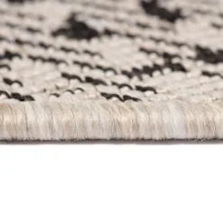 Eva Interior Buitenkleed Zwart Leaf - 200 x 200 cm Outlet