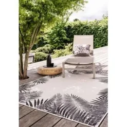 Eva Interior Buitenkleed - Leaf - Zwart - 160x230 cm Hot