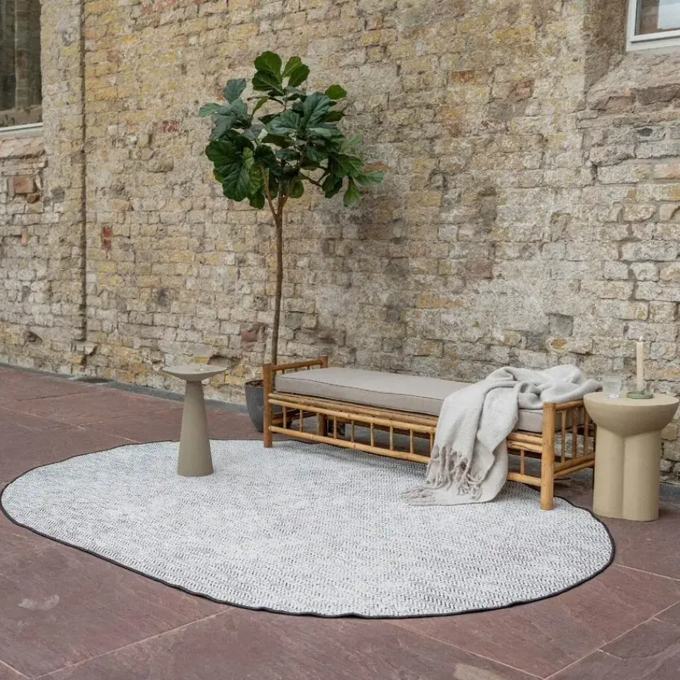 Eva Interior ovaal buitenkleed Dahl zwart - 340 x 240 cm Outlet