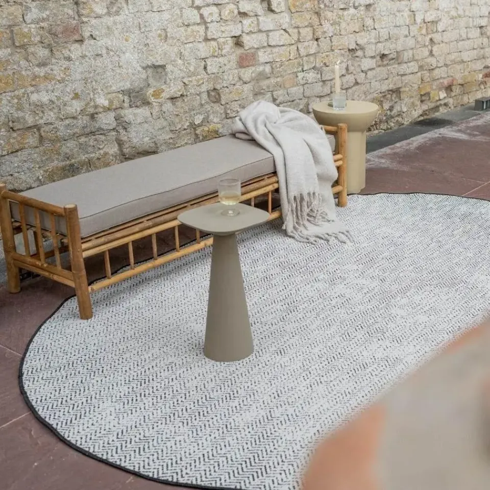 Eva Interior ovaal buitenkleed Dahl zwart - 340 x 240 cm Outlet