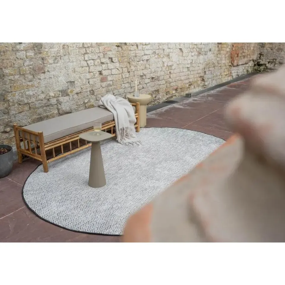 Eva Interior ovaal buitenkleed Dahl zwart - 340 x 240 cm Outlet