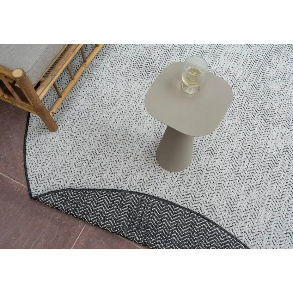 Eva Interior ovaal buitenkleed Dahl zwart - 340 x 240 cm Outlet