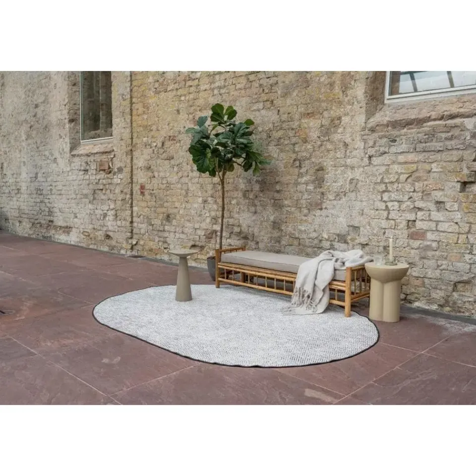 Eva Interior ovaal buitenkleed Dahl zwart - 340 x 240 cm Outlet