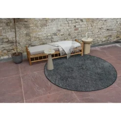 Eva Interior rond buitenkleed Dahl zwart - 200 x 200 cm Discount