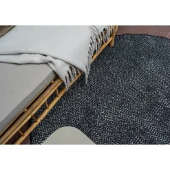 Eva Interior rond buitenkleed Dahl zwart - 200 x 200 cm Discount