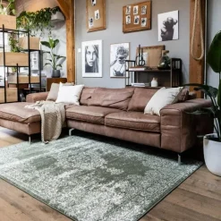 Eva Interior Vintage Vloerkleed Bloom Groen - 225 x 160 cm Outlet