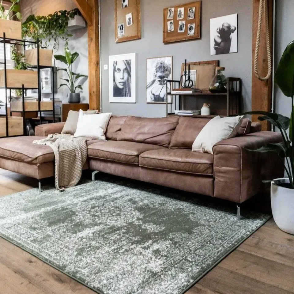 Eva Interior Vintage Vloerkleed Bloom Groen - 225 x 160 cm Outlet