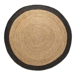 Eva Interior Vloerkleed Jute Rond - Naturel/Antraciet - 160 Ø Sale