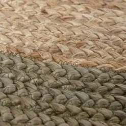 Eva Interior Vloerkleed Jute Rond - Naturel/Groen - 180 Ø Online