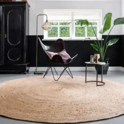 Eva Interior Vloerkleed Jute Rond - Naturel - 240 Ø (L) Discount