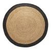 Eva Interior Vloerkleed Jute Rond - Naturel/Antraciet - 200 Ø