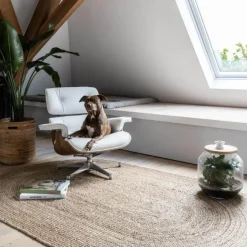 Eva Interior vloerkleed ovaal jute - naturel - 200 x 300 cm New