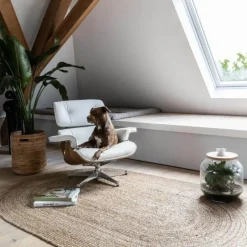 Eva Interior vloerkleed ovaal jute - naturel - 200 x 300 cm New