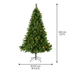 Everlands Kunst Kerstboom met verlichting - 210 cm Online