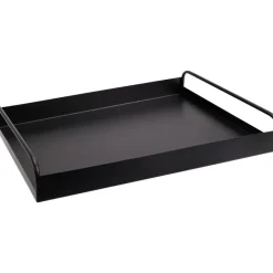 Excellent Houseware Dienbladen set - 2x stuks - metaal - zwart Hot