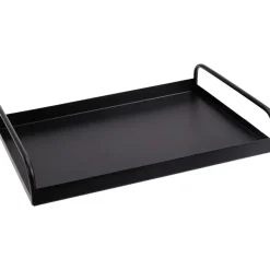 Excellent Houseware Dienbladen set - 2x stuks - metaal - zwart Hot