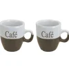 Excellent Houseware koffiemokken - 2x - bruin - keramiek - 150 ml Sale