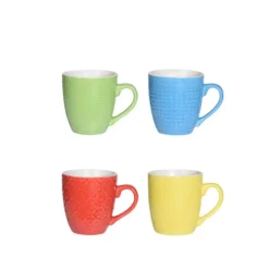 Excellent Houseware Koffiekopjes - 4 stuks - multi-kleur - 240 ml Sale
