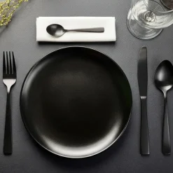 Excellent Houseware tafel bestek - 16x delig - mat zwart - rvs Best