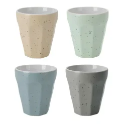 Excellent Houseware Thee/koffie mokken - 4x - porselein - 250 ml Outlet