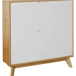 Loft24 Ezra - Schoenenkast met 2 kleppen in eiken / witte spaanplaat Hot