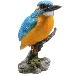 Farmwood Animals Farmwood tuin deco vogel beeldje - ijsvogel - op tak - 9 x 15 cm Discount