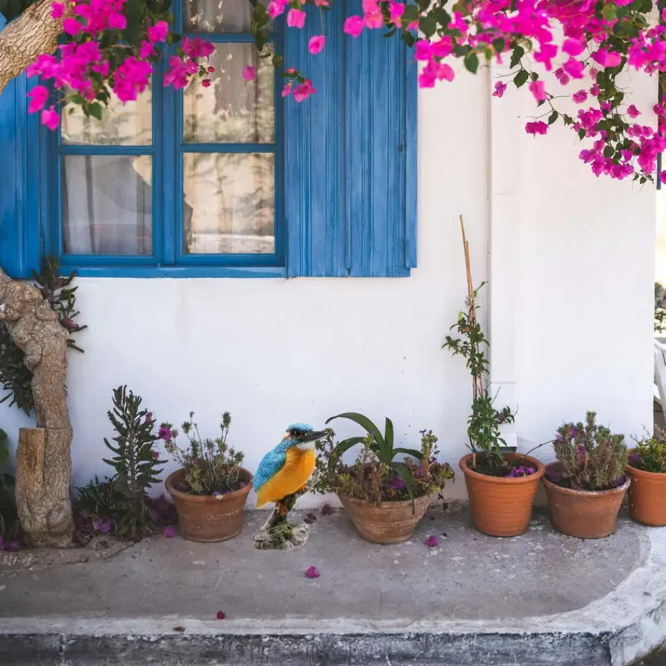 Farmwood Animals Farmwood tuin deco vogel beeldje - ijsvogel - op tak - 9 x 15 cm Discount