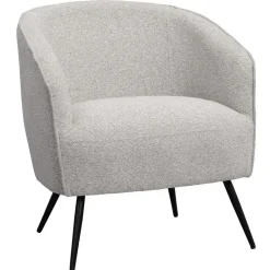 Leen Bakker Fauteuil Carlton - bouclé stof - lichtgrijs