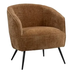 Leen Bakker Fauteuil Carlton - stof - bruin Clearance