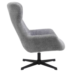 House Nordic Fauteuil Draaibaar - Donkergrijs Stof - 89x80x101cm - Bescia New