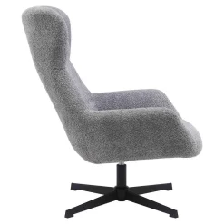 House Nordic Fauteuil Draaibaar - Donkergrijs Stof - 89x80x101cm - Bescia New