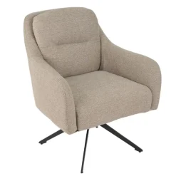 Giga Meubel Fauteuil Draaibaar - Stof Taupe - 75x70x85cm - Matthias Clearance