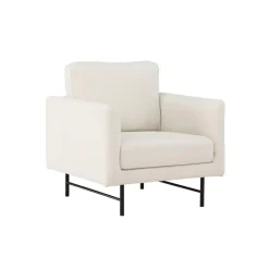 Fjôrd Fauteuil Wit Stof - 86x87x68cm - Sky Best