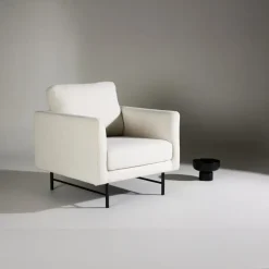 Fjôrd Fauteuil Wit Stof - 86x87x68cm - Sky Best