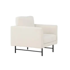 Fjôrd Fauteuil Wit Stof - 86x87x68cm - Sky Best
