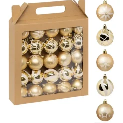 Feeric lights & Christmas Feeric Christmas gedecoreerde kerstballen -25x - 6cm - goud Online
