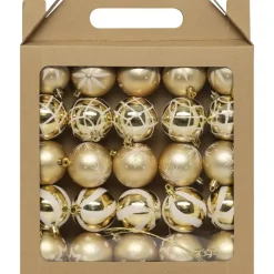 Feeric lights & Christmas Feeric Christmas gedecoreerde kerstballen -25x - 6cm - goud Online
