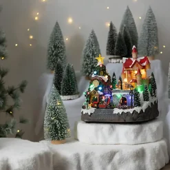 Feeric lights & Christmas Feeric Christmas Kerstdorp landhuis kerstman - 31 x 32,5 x 24 cm Outlet