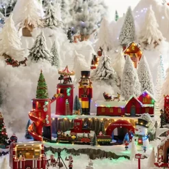 Feeric lights & Christmas Feeric Christmas Kerstdorp kerstmarkt -licht, beweging, muziek Sale