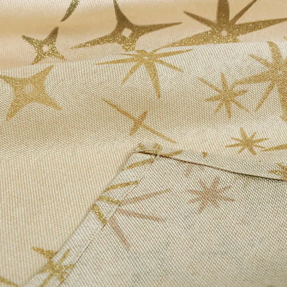 Feeric lights & Christmas Feeric Christmas Tafelkleed - beige - sterren - 140 x 360 cm Discount